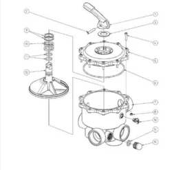 Pentair Triton I - II Omschakelklep 2" SM -NL Zwembad Verkoopwinkel 30936