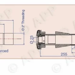 Wanddoorvoer 250 Mm Met Nozzle Lichtgrijze