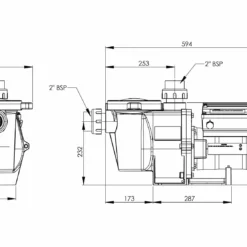 IntelliFlo Whisperflo-VSF 2,20 KW / 230 Volt -NL Zwembad Verkoopwinkel intelliflo vsfd dimensions