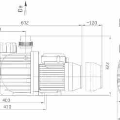Badu Eco Touch Pro II - 0,75 KW / 230 Volt 7 Badu Eco Touch Pro II - 0,75 KW / 230 Volt -NL Zwembad Verkoopwinkel maatschets badu eco touch pro ii scaled 1