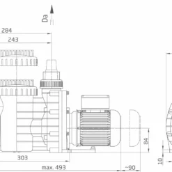 Badu Magic II 4 - 0,18 KW / 230 Volt 7 Badu Magic II 4 - 0,18 KW / 230 Volt -NL Zwembad Verkoopwinkel maatschets badu magic ii scaled 1