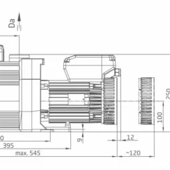 Speck BADU Prime Eco VS 1,10 KW/ 230 Volt -NL Zwembad Verkoopwinkel maatschets badu prime eco vs