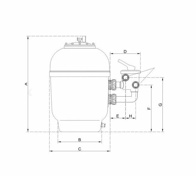 PPG Zandfilter Side Mount Filter 900 3 PPG Zandfilter Side Mount Filter 900