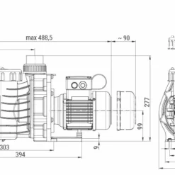 PPG Compact 10 - 0,40 KW / 230 Volt -NL Zwembad Verkoopwinkel ppg compact drawing
